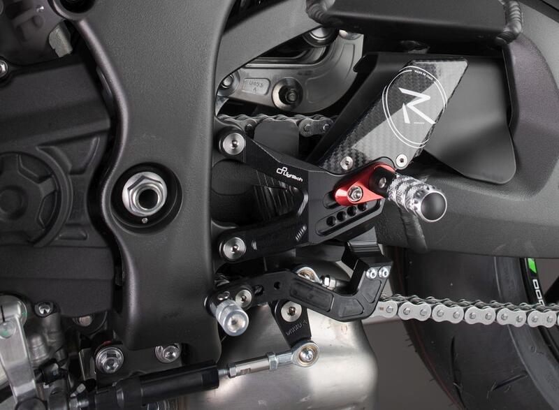 Adjustable Rear Sets With Fixed Foot Pegs, Reverse Shifting Naturale